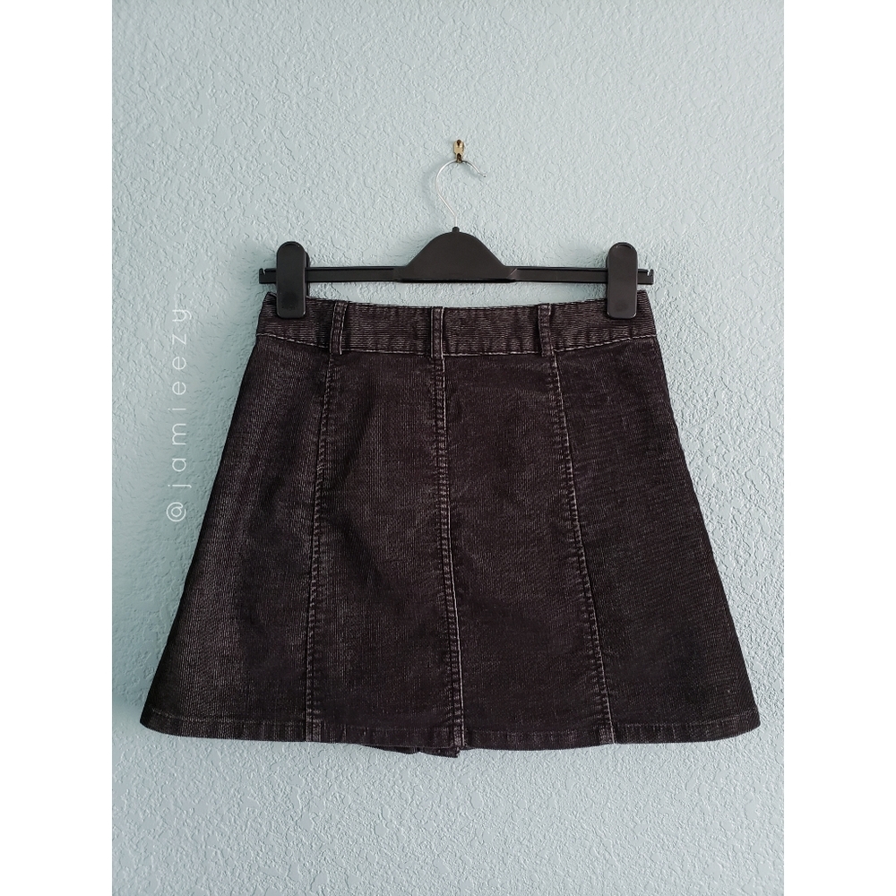 Bdg | Corduroy A-Line Button-Front Mini Skirt - image 7